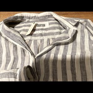 Linen button down shirt from Anthropologie